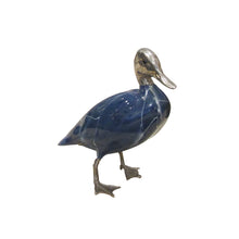 Load image into Gallery viewer, A 1970’s Heron and Duck ceramic figures with silver plated heads
