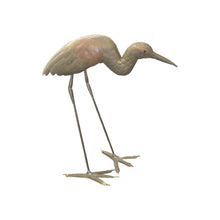 Load image into Gallery viewer, A brass and copper Heron sculpture by Sergio Bustamante
