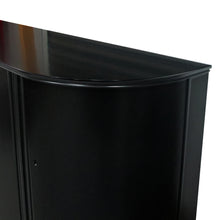 Load image into Gallery viewer, 1950s Scandinavian large black tall bow fronted sideboard
