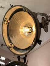 Load image into Gallery viewer, Large Vintage Industrial Swivel Metal Hanging Light
