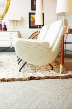 Load image into Gallery viewer, Pair of Mid-Century Armchairs in Cream Boucle Fabric
