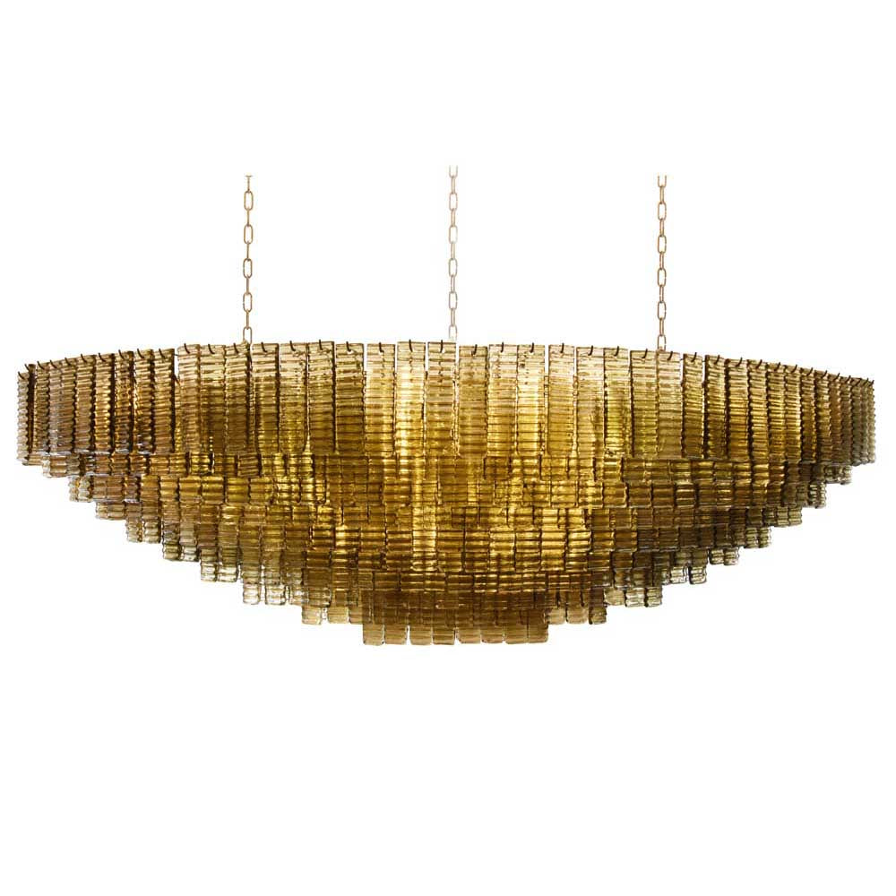 An Outstanding Large Murano Piastre glass Chandelier