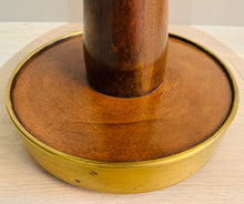 Load image into Gallery viewer, 1940s Italian Walnut, Bronzed Glass &amp; Brass Side Table

