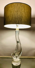 Load image into Gallery viewer, 1950s Val St Lambert Clear Glass &#39;Swan&#39; Table Lamp
