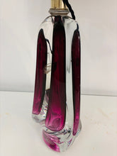 Load image into Gallery viewer, 1950s Val St Lambert Purple Glass Table Lamp
