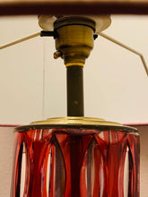 Load image into Gallery viewer, 1950s Val St Lambert Ruby Red Crystal Table Lamp
