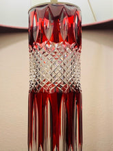 Load image into Gallery viewer, 1950s Val St Lambert Ruby Red Crystal Table Lamp
