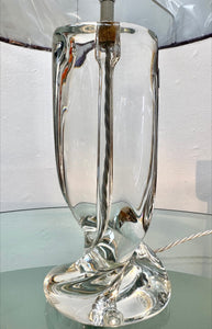 1950s French Sèvres Crystal Glass Table Lamp