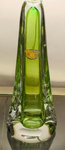 Load image into Gallery viewer, 1950s Val St Lambert Green &amp; Clear Glass Table Lamp
