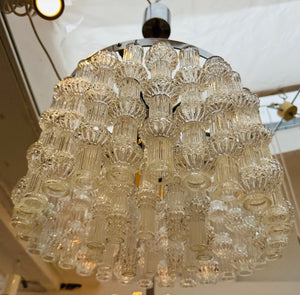 1960s Austrian Kalmar Crystal Glass Chandelier