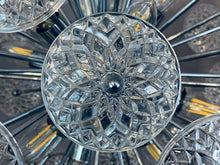 Load image into Gallery viewer, 1960s Val St Lambert Cut Glass Sputnik Chandelier
