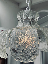 Load image into Gallery viewer, 1960s Italian Murano Clear Glass Mazzega Pendant Light
