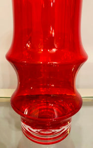 1960s Finnish Riihimaki Red Vase by Tamara Aladin