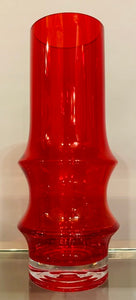 1960s Finnish Riihimaki Red Vase by Tamara Aladin