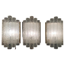 Load image into Gallery viewer, 1960s Doria Leuchten Ice Glass &amp; Brass Wall Sconce
