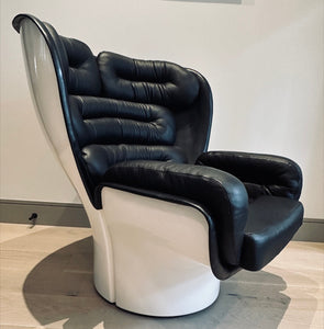 1960s Italian 'Elda' Joe Columbo Swivel Lounge Chair