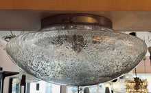 Load image into Gallery viewer, 1960s Large Doria Chrome &amp; Bubble Glass Flush Mount
