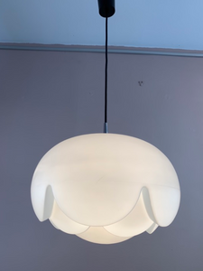 1960s Large Putzler 'Artichoke' Opaline Hanging Light