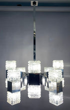 Load image into Gallery viewer, 1960s Large Italian Sciolari Glass Pendant Light
