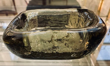 Load image into Gallery viewer, 1960s Swedish Kosta Boda Olive Glass Warrior Dish
