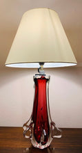 Load image into Gallery viewer, 1960s Seguso Style Ruby Red Table Lamp
