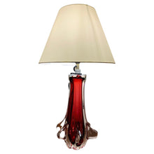 Load image into Gallery viewer, 1960s Seguso Style Ruby Red Table Lamp
