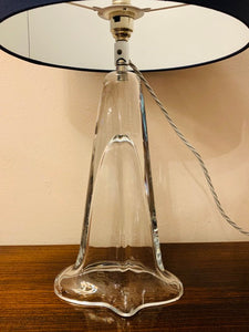 1960s Belgium Clear Glass Table Lamp