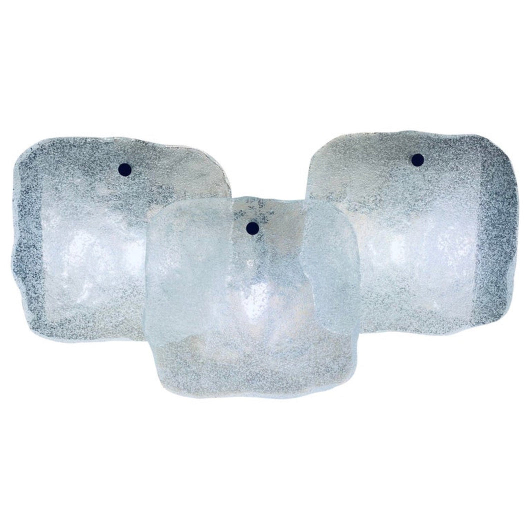 1960s J.T Kalmar Iced Glass Wall Lights