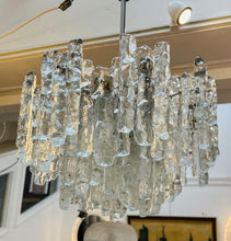 Load image into Gallery viewer, 1970s Kalmar Two-Tier Iced Glass Chandelier
