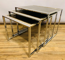 Load image into Gallery viewer, 1970s Belgium Belgo Chrom Nest of 3 Tables
