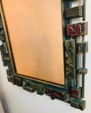 Load image into Gallery viewer, 1970s Brutalist American Syroco Bronzed Mirror
