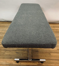 Load image into Gallery viewer, 1970s Chrome &amp; Grey Boucle 3-Seater Bench
