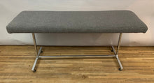 Load image into Gallery viewer, 1970s Chrome &amp; Grey Boucle 3-Seater Bench
