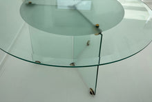 Load image into Gallery viewer, 1970s Circular Brass &amp; Glass Dining Table Leon Rosen Style
