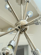 Load image into Gallery viewer, 1970s Chrome 11 Arm Sputnik Ceiling Light. 3 available
