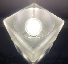 Load image into Gallery viewer, 1970s German Putzler Frosted Cube Table Lamp
