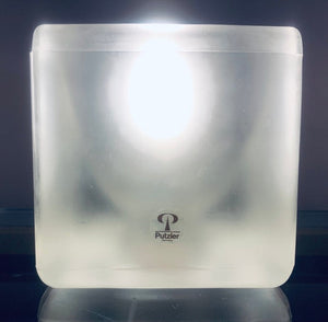 1970s German Putzler Frosted Cube Table Lamp