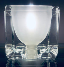 Load image into Gallery viewer, 1970s Putzler Frosted Cube Glass Table Lamp
