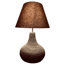 Load image into Gallery viewer, 1970s German Brown Pottery Table Lamp
