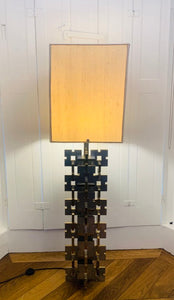 1970s Italian Sciolari Geometric Floor Lamp