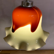 Load image into Gallery viewer, 1970s Murano Glass and Chrome Pendant Light
