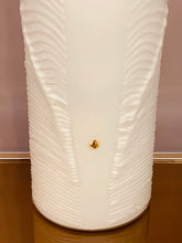 Load image into Gallery viewer, 1970s Peill &amp; Putzler White &#39;Feather&#39; Cylindrical Vase
