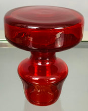 Load image into Gallery viewer, 1970s Red Glass Flask with Stopper
