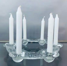 Load image into Gallery viewer, 1970s Swedish Pukeberg Glass Candle Holder
