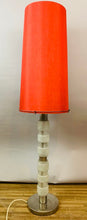 Load image into Gallery viewer, 1970s Tall Illuminated Glass Table or Floor Lamp

