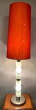 Load image into Gallery viewer, 1970s Tall Illuminated Glass Table or Floor Lamp
