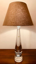 Load image into Gallery viewer, 1970s Belgium Clear Glass Table Lamp
