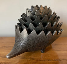 Load image into Gallery viewer, Set of 6. 1980s Walter Bosse Style Hedgehog Zinc Ashtray
