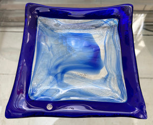 Circa 1990s Italian La Murrina Murano Glass Dish