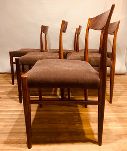 Set of 6 1960s Rosewood Dining Chairs by Erling Torvits